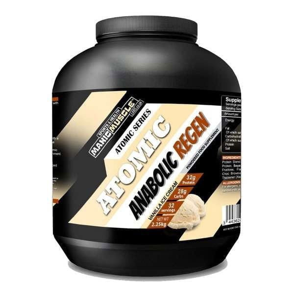 Atomic Anabolic Regen All in One Recovery Whey Protein 2.25kg - Manic Muscle Labs