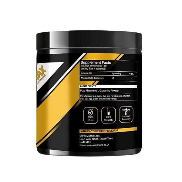 Atomic GLUT - A - MAX Micronised L - Glutamine 250g - Manic Muscle Labs