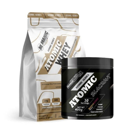 Atomic Whey Premium Whey Protein Blend & Blackout Pre Workout - Manic Muscle Labs