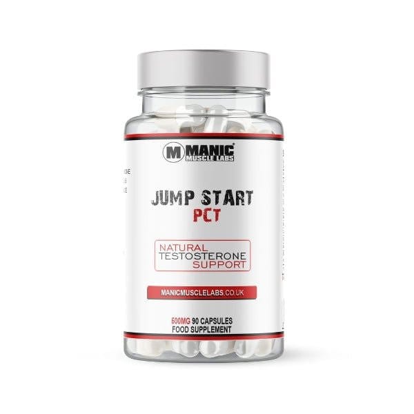 Jump Start Testosterone Booster PCT 500mg 90 Vegan Capsules - Manic Muscle Labs