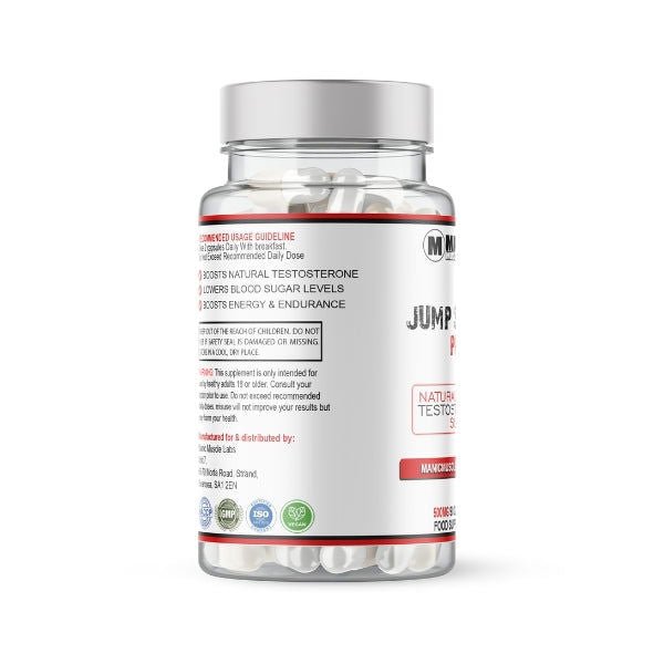 Jump Start Testosterone Booster PCT 500mg 90 Vegan Capsules - Manic Muscle Labs