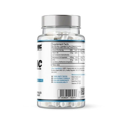 ZMA ULTRA Zinc, Magnesium & B6 120 Vegan Capsules - Manic Muscle Labs