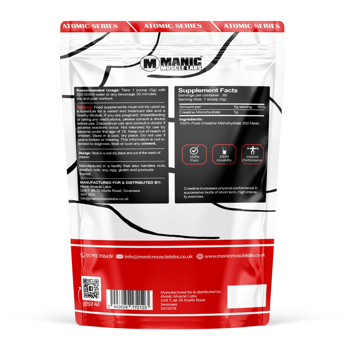 Atomic Hydra-Cell Pure Creatine Monohydrate 400g