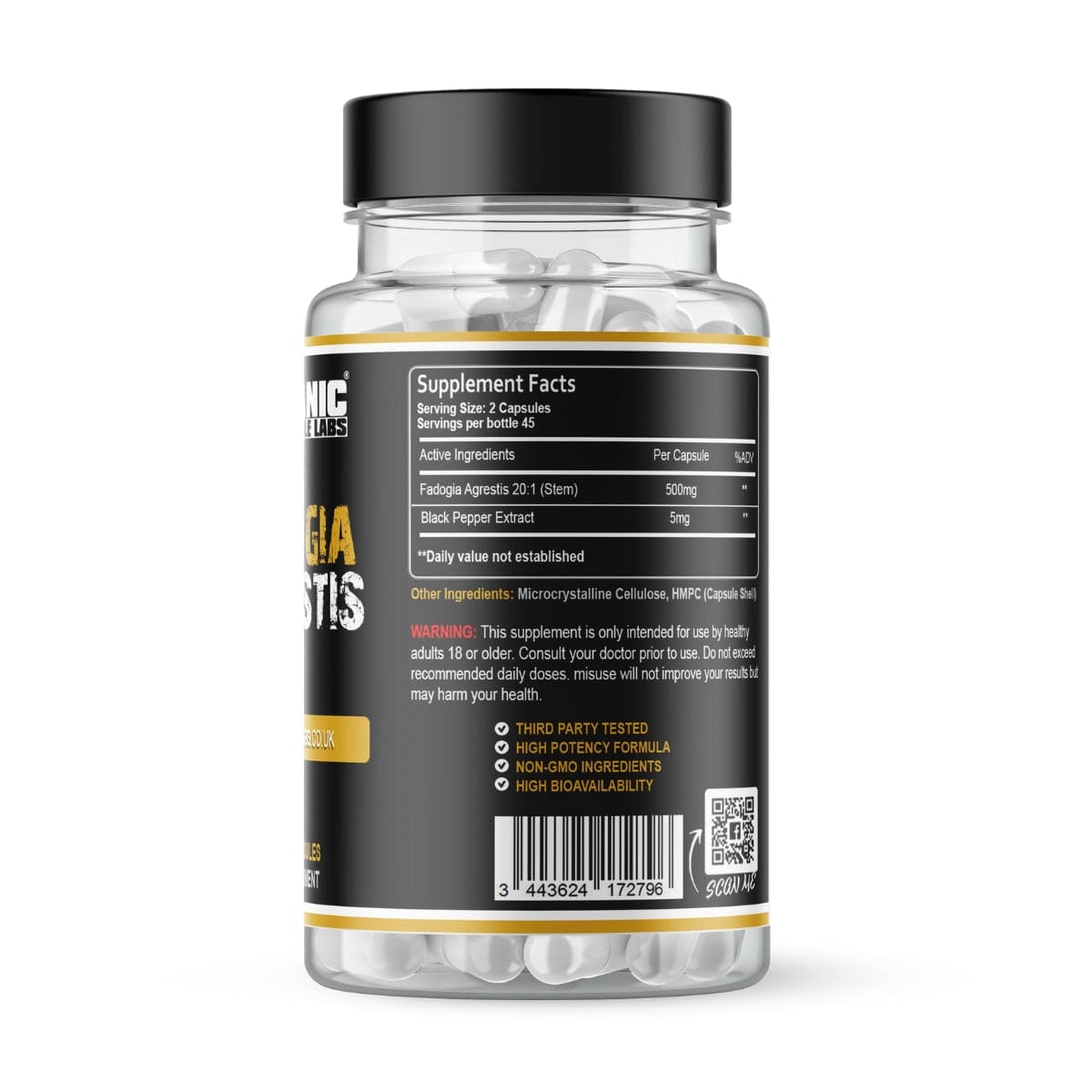 Fadogia Agrestis 20:1 500mg 90 Capsules