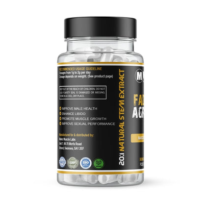 Manic Muscle Labs Fadogia Agrestis 20:1 500mg 90 Gélules