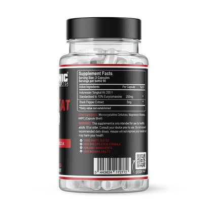 Premium TongkatAli 200:1 10% 250mg 90 Capsules